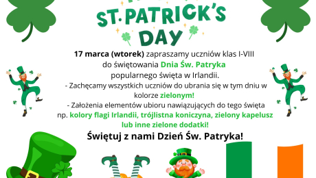 Świętuj z nami Dzień Św. Patryka!